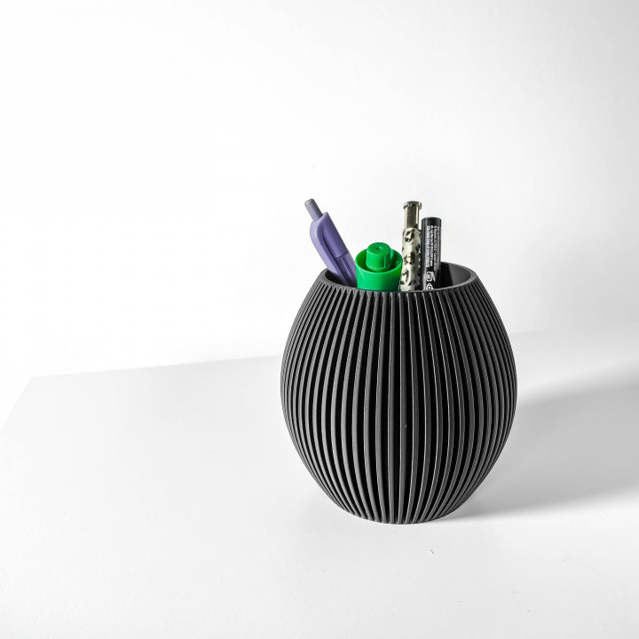 The Renis Pen Holder | Desk Organizer and Pencil Cup Holder | Modern Office and Home Decor image