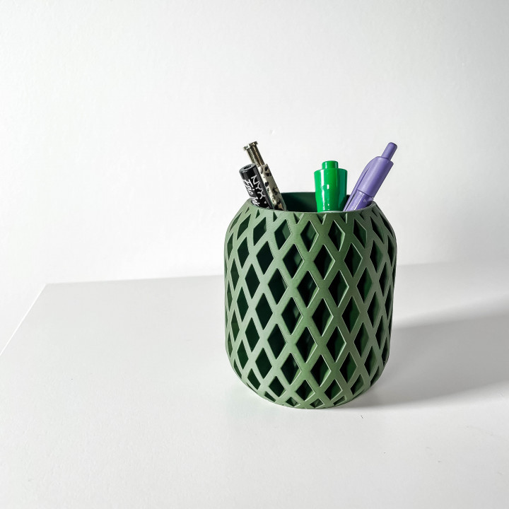 The Atila Pen Holder | Desk Organizer and Pencil Cup Holder | Modern Office and Home Decor image