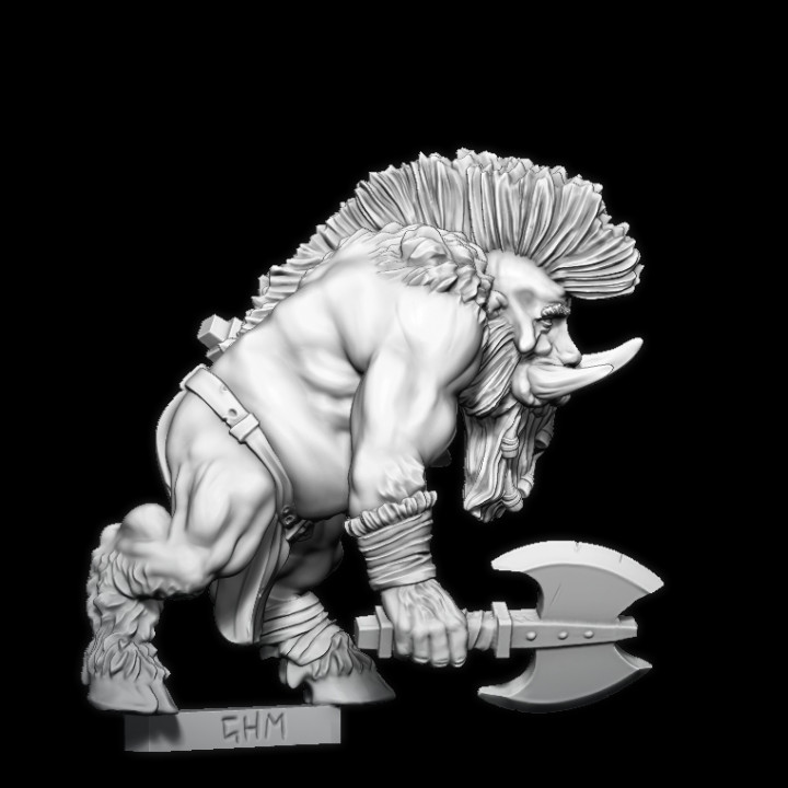 Dwft06: Dwarf Tusker Beast mode. 32mm (Supported) image