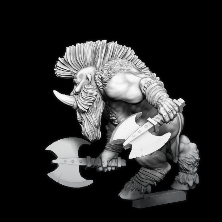 Dwft06: Dwarf Tusker Beast mode. 32mm (Supported) image