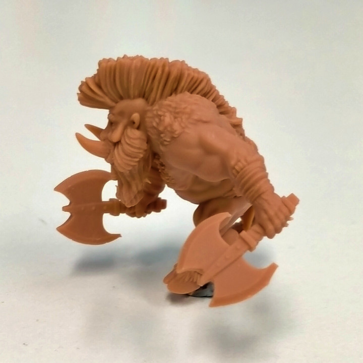 Dwft06: Dwarf Tusker Beast mode. 32mm (Supported) image