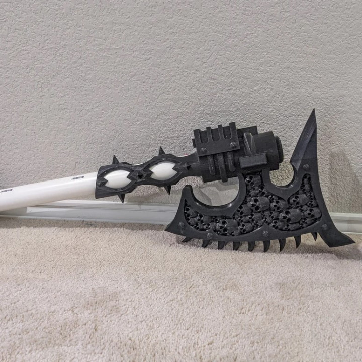 3D Printable Gorechild, Chain Axe of the World Eaters by Joe D