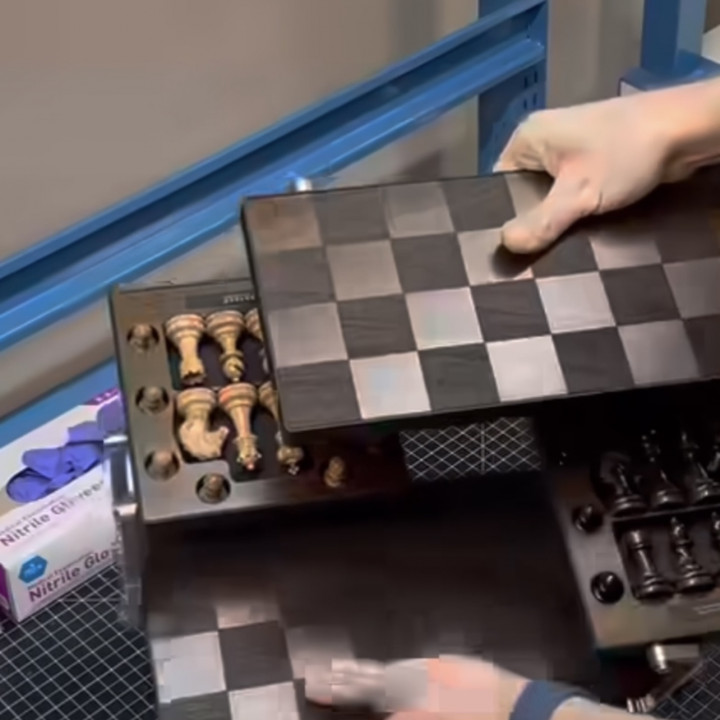 MAKE YOUR OWN CHESS TABLE WITH PORTABLE PIECES BOXES ! image