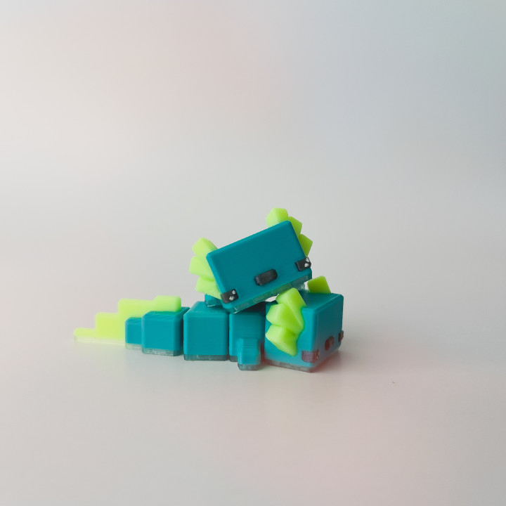 3D Printable Bloxlotl Flexi by Layersingreen