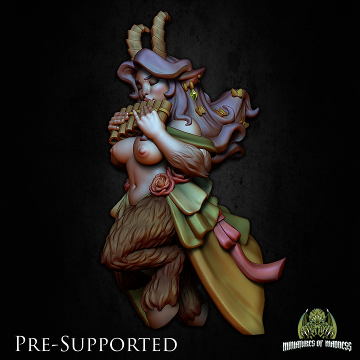 [NSFW] Cybel The Satyr [PRE-SUPPORTED] 32mm Female Druid Bard