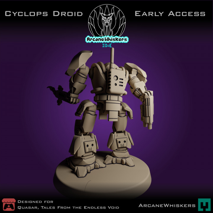 Cyclops droid with claw and anti material blaster