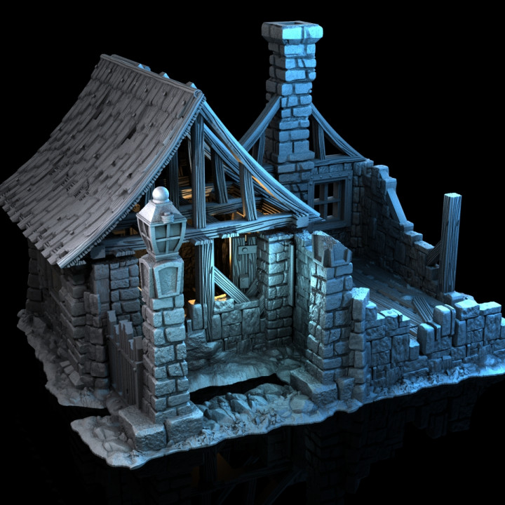 House in Ruins - Medieval Town Set