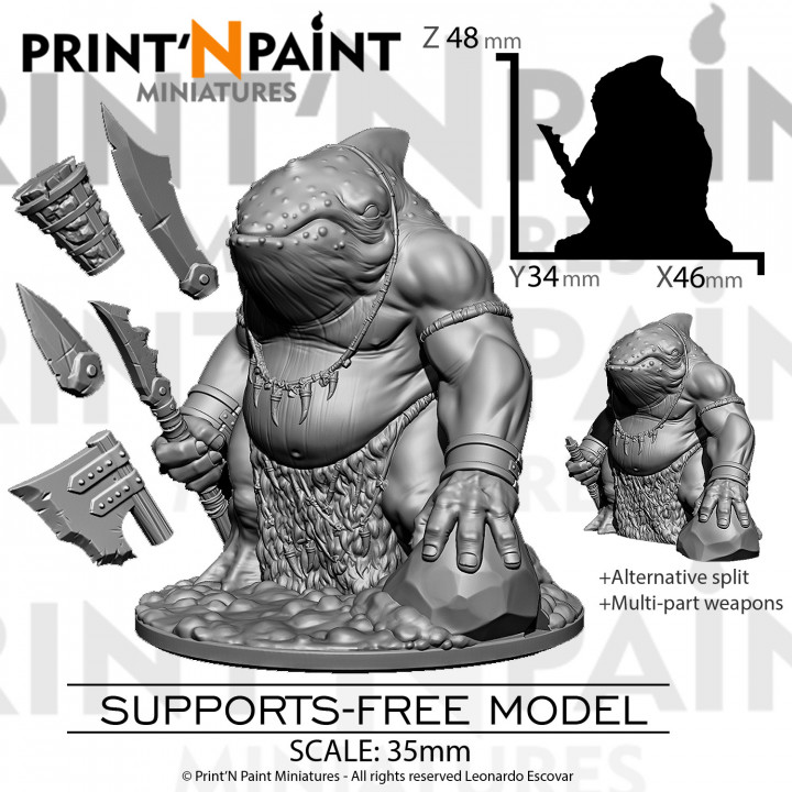 3D Printable Giant Whale Ogre by Leonardo Escovar