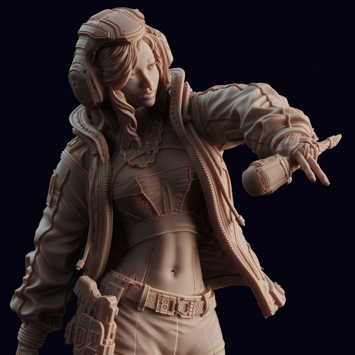 3D Printable Cyberpunk Funk Idol - Hina 