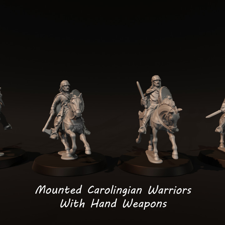 Mounted Carolingian Warriors With Hand Weapons image