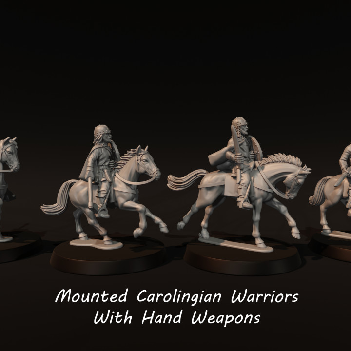 Mounted Carolingian Warriors With Hand Weapons image