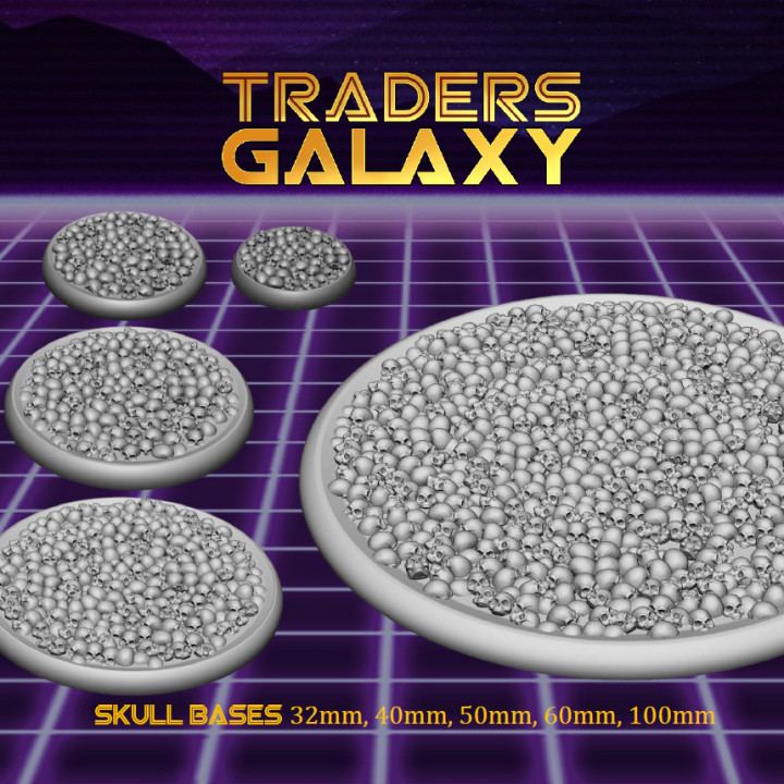 Wargame Miniature Skulls Bases