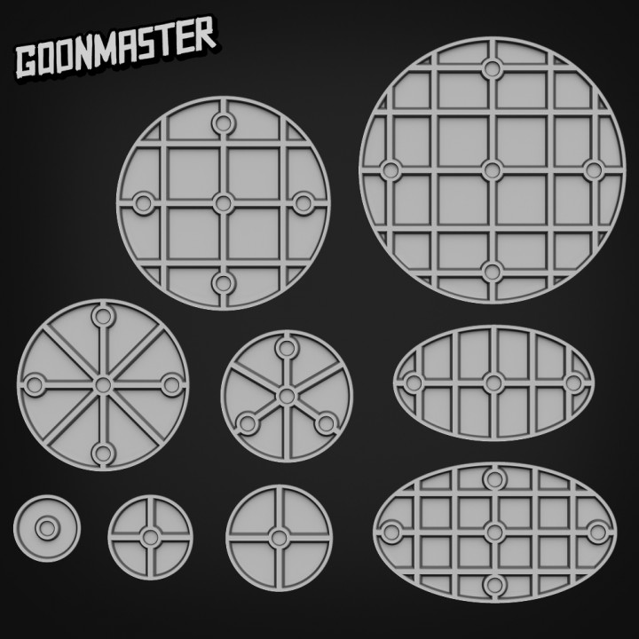 Cracked Stone Floor Bases/Toppers 25mm Round x 10