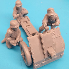 Picture of print of Leig 18  gun with Raupenschlepper tractor - 28mm
