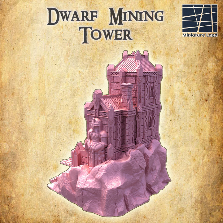 Dwarf Mining Tower - Tabletop Terrain - 28 MM