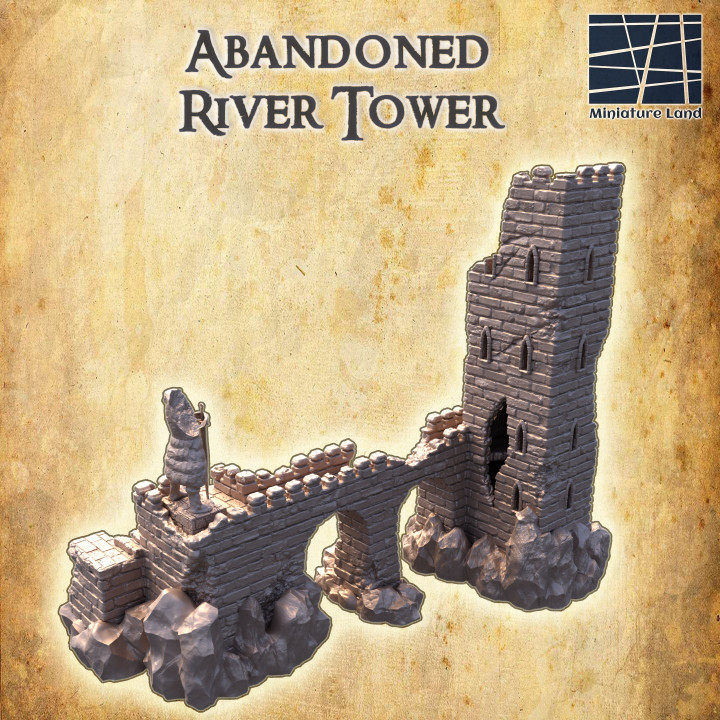 Abandoned River Tower - Tabletop Terrain - 28 MM