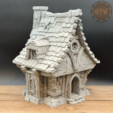 Picture of print of Medieval cottage