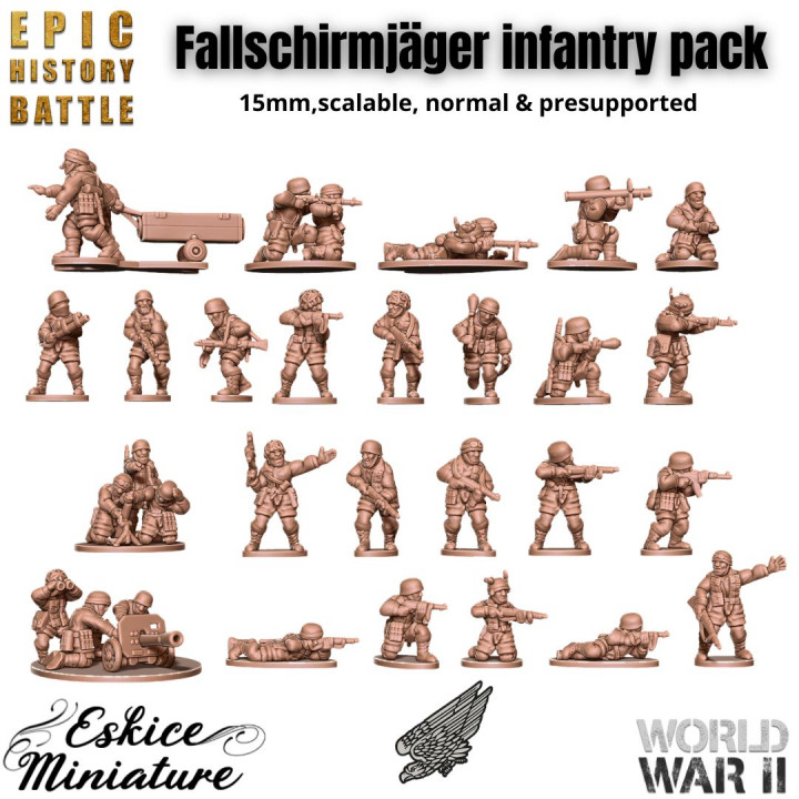 FSJ - Fallschirmjäger infantry pack - 15mm for EHB image