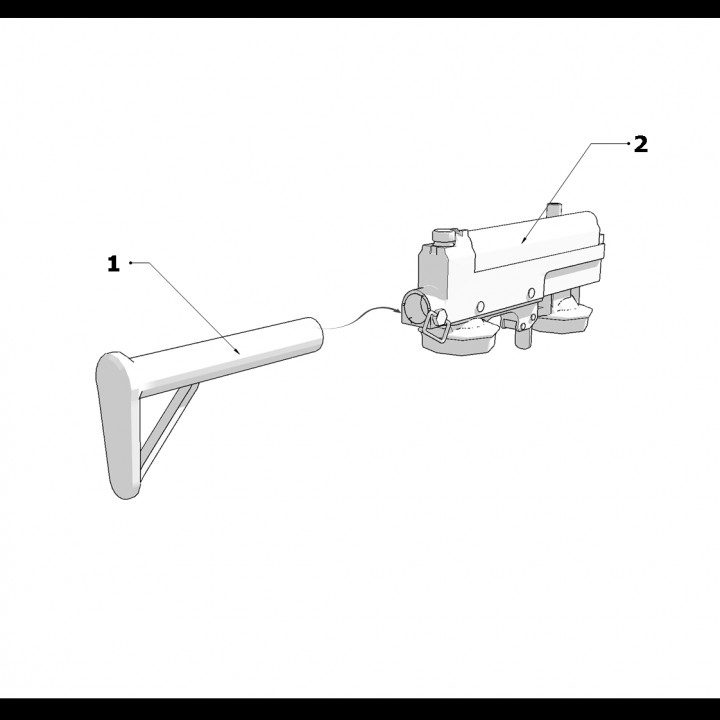 Mod for Oculus Quest - Magnetic Stock - VR Shooters 3D print model image