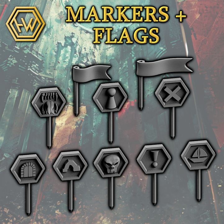 Markers+Flags Set image