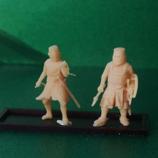 Picture of print of Late 13th Century Knight for 28mm Wargaming *Free Miniature*