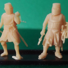 Picture of print of Late 13th Century Knight for 28mm Wargaming *Free Miniature*