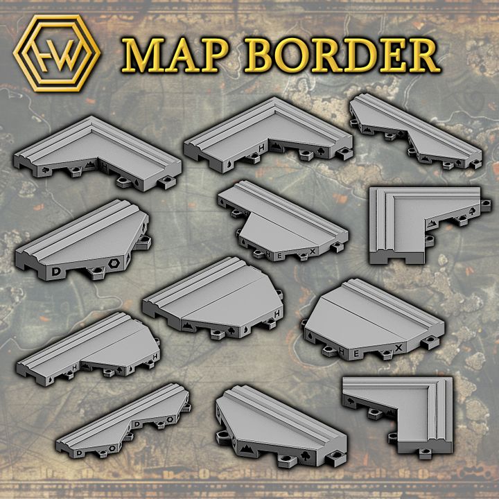 3D Printable Map Border by Hexworld
