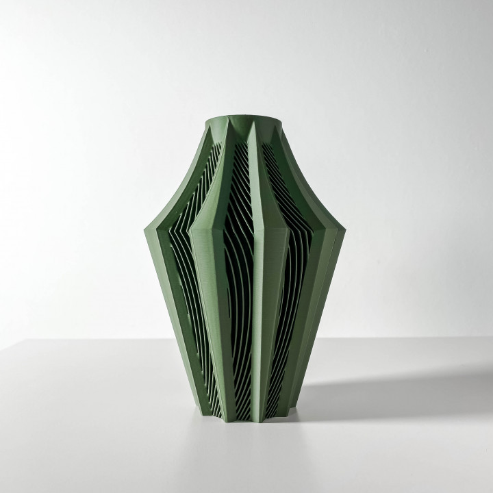 The Walo Vase, Modern and Unique Home Decor for Dried and Preserved Flower Arrangement  | STL File image