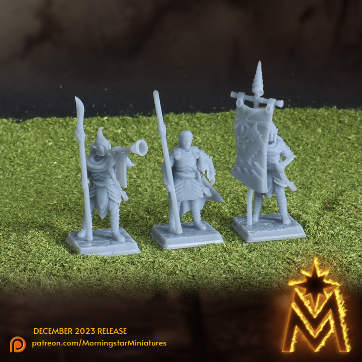 High Elf Spearmen Unit | 32mm Scale Presupported image