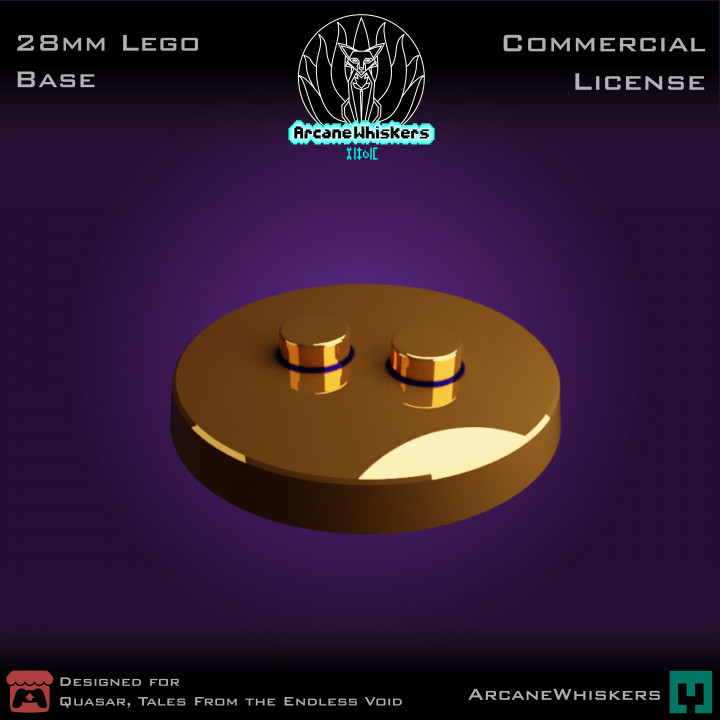 Commercial License 28mm Lego tabletop gaming base image