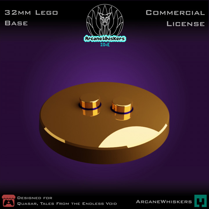 Commercial License 32mm Lego tabletop gaming base image