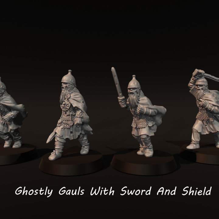 Ghostly Gauls With Sword And Shield