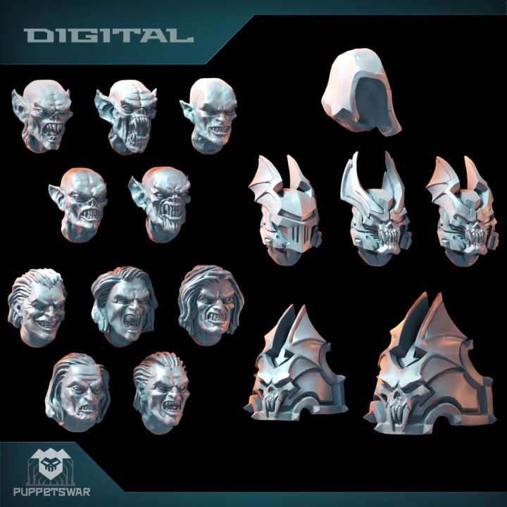 3D Printable Vampire Striker and Bits by Puppetswar Miniatures