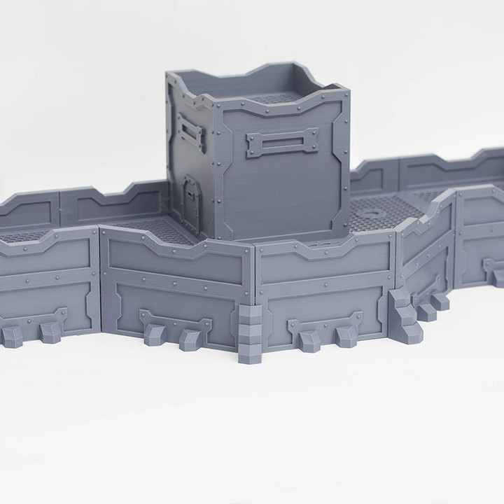 3D Printable Vallum Pattern Bastion - Modular Wargaming Terrain for ...