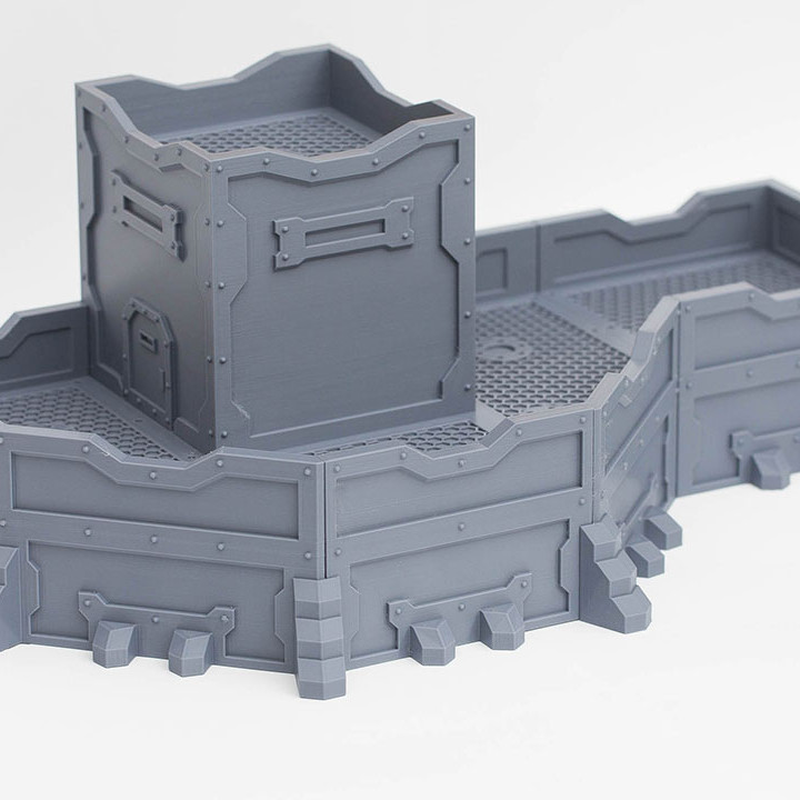 3D Printable Vallum Pattern Bastion - Modular Wargaming Terrain for ...