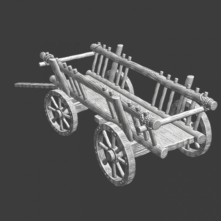 Simple medieval wagon - Wargaming image