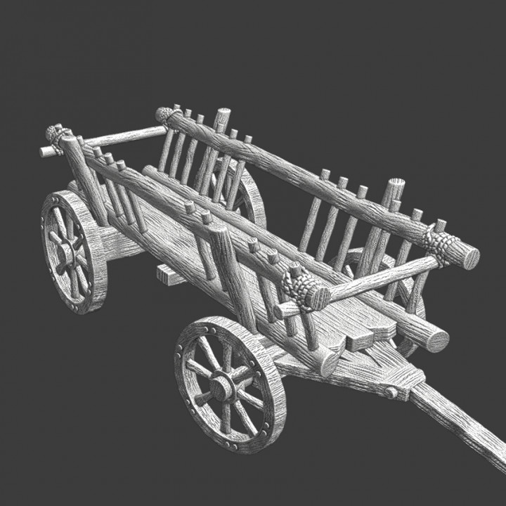 Simple medieval wagon - Wargaming image