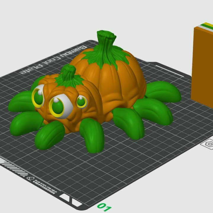 Print In Place Flexi PumpkinSpider image