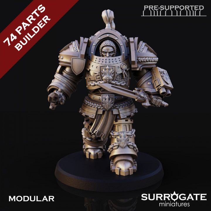 Silver Paladins Knights Enforcers, Surrogate Miniatures December 2023 Modular Unit Release