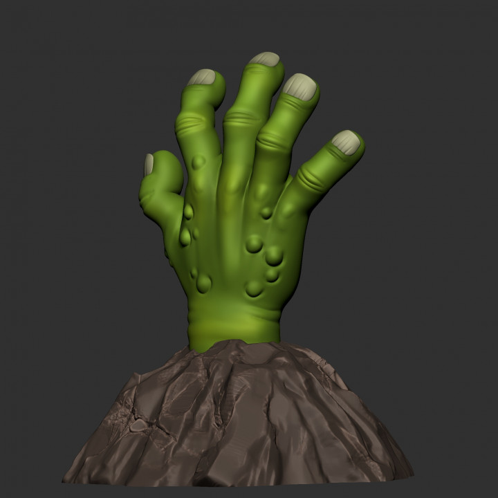 Grave Hand And Halloween Eye (NO SUPPORTS) image