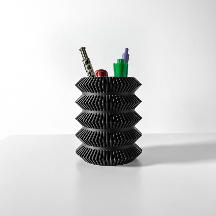 The Kuri Pen Holder | Desk Organizer and Pencil Cup Holder | Modern Office and Home Decor image