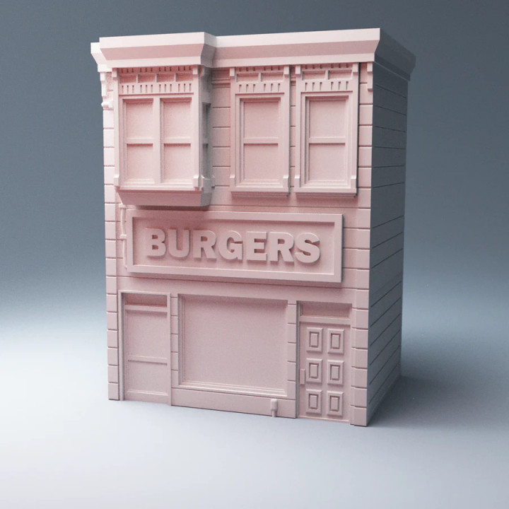 Urban Burger Restaurant Building 28mm image