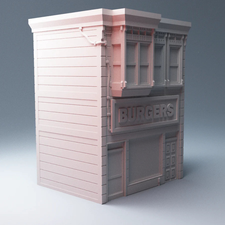 Urban Burger Restaurant Building 28mm image