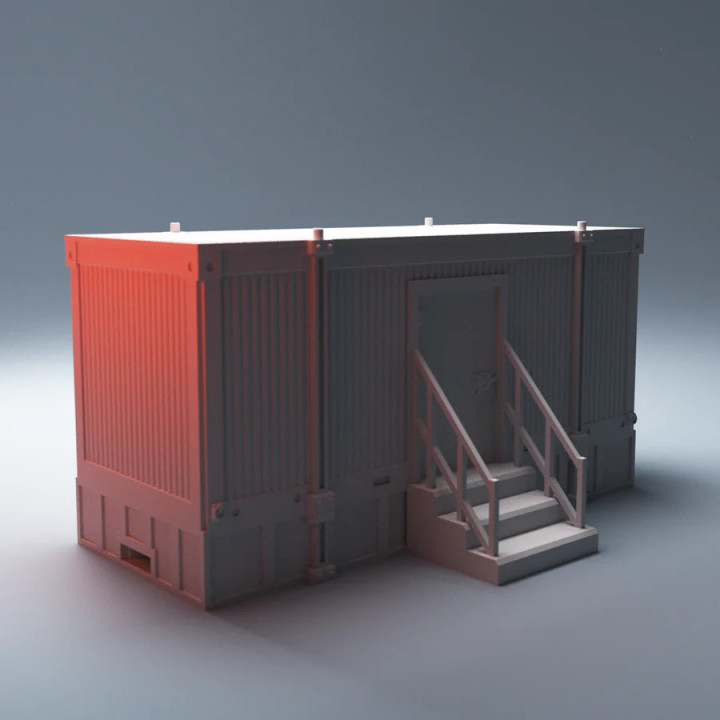 3D Printable Urban Construction - 720X720 Corvusgamesterrain3dprintableconstructionsiteoffice40mmscaleformarvelcrisisprotocolwithoptionalriserplatform 900x 