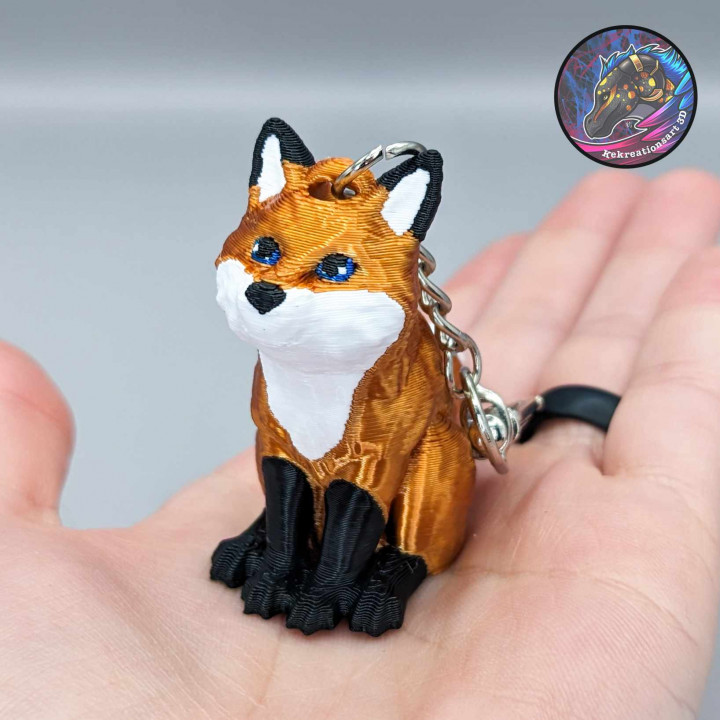 Fox Kissing Magnetic Keychain