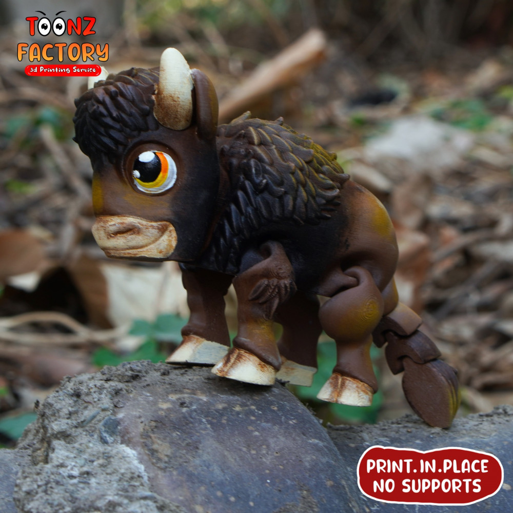 3D Printable Flexi Bison by Toonz Factory