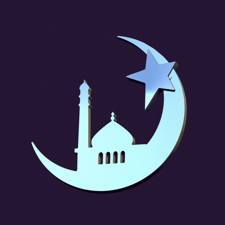 Mosque moon and star master model for casting