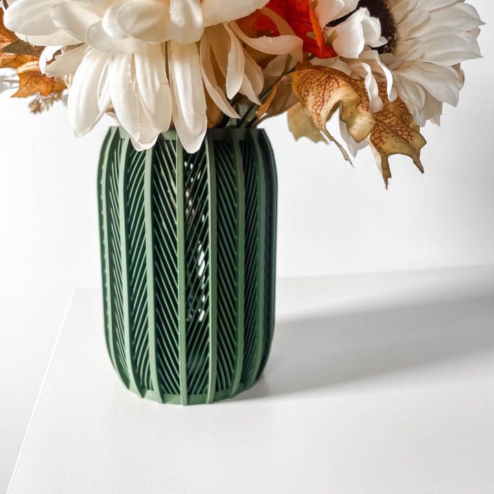 The Inso Vase, Modern and Unique Home Decor for Dried and Preserved Flower Arrangement  | STL File image