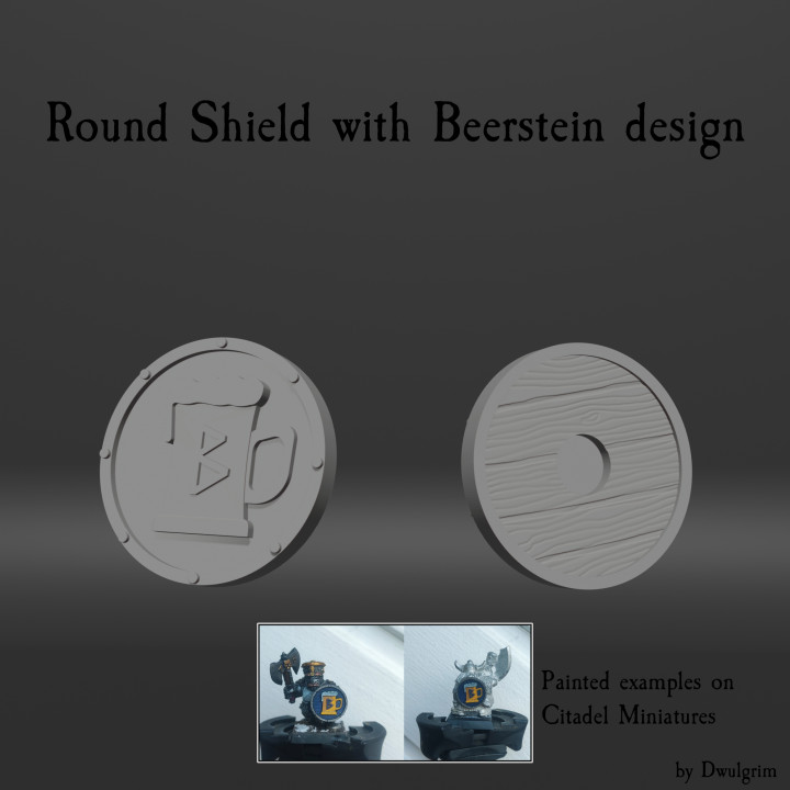 Dwarf Round Shield with Beer stein design image