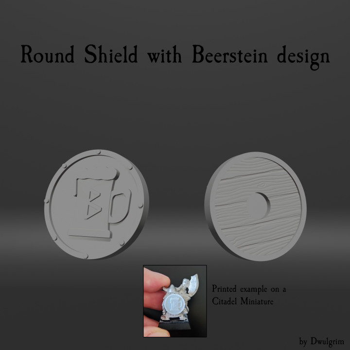 Dwarf Round Shield with Beer stein design image